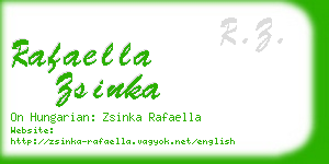 rafaella zsinka business card